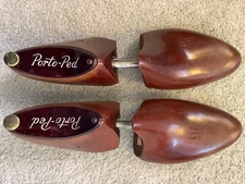 Vintage Pair Wood Shoe Stretchers Rochester Shoe Tree Co  Porto-Ped 7 1/2 C