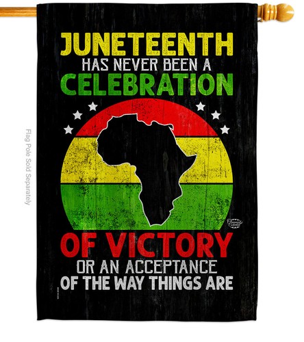 Bandera de jardín afroamericana Victoria historia negra Juneteenth bandera decorativa - Imagen 3 de 19