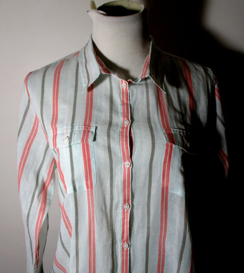 Camisa HORNY TOAD Verde Manga Larga Botón Talla L Foto 4 de 4