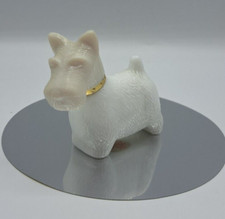 Vintage Avon White Scottie Dog Unforgettable  Cologne Bottle. Empty.