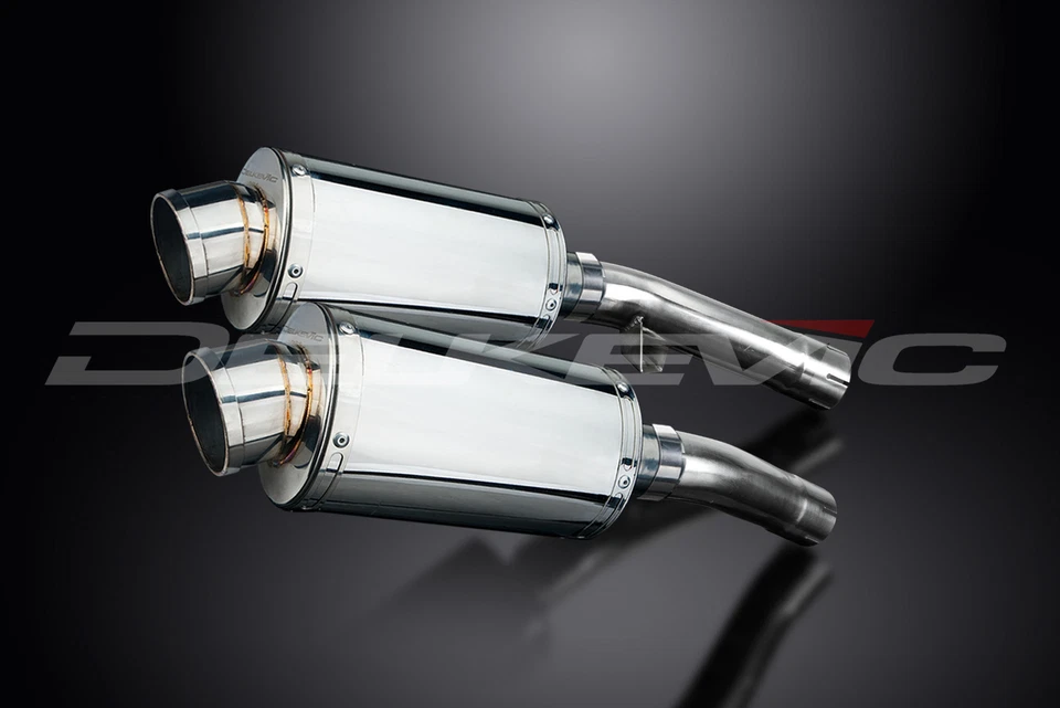 雅马哈 FJ1100 FJ1200 1TX 84-88 一脚蹬 9 英寸椭圆形不锈钢排气消声器套件 — 第 3/4 张图片