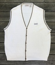 Vintage IZOD Golf Men Sleeveless Sweater Vest Cable Knit Size XL Hong Kong