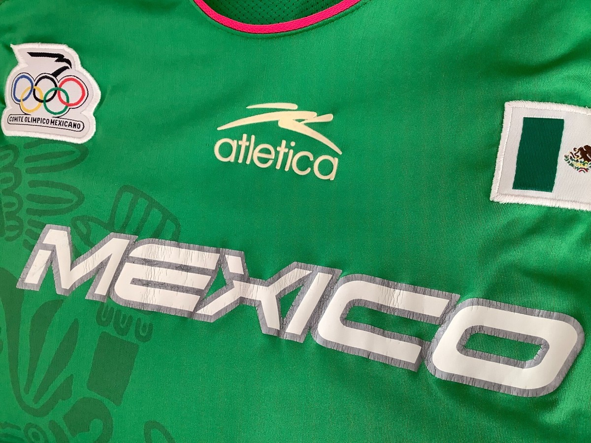 Mexico Home Shirt Green Olympic Games Athens 2004 Soccer Jersey