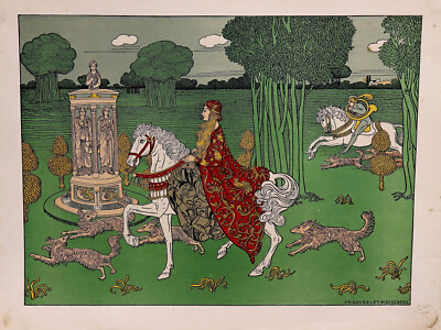 Charles Doudelet: La Chatelaine, Litograph, 1897