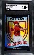 2021 Panini Chronicles Crusade #19 Mike Trout HOLO SILVER PRIZM SGC 10 GEM MINT
