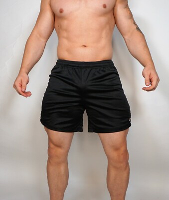 MEN'S BLACK POLYESTER SHORTS SMALL