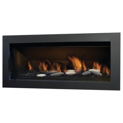 Sierra Flame 55'' Linear Gas Fireplace, STANFORD-55G-LP-DELUXE