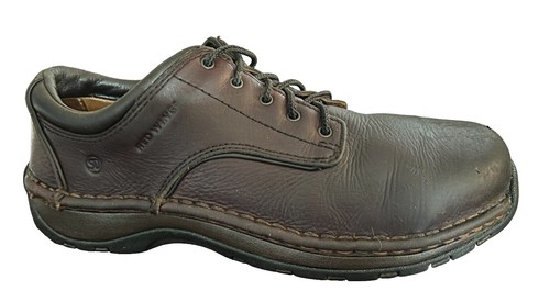 バービー Red Wing Shoes Work Shoe Oxford 6704 Mens Sz 13D Safety Toe Brown