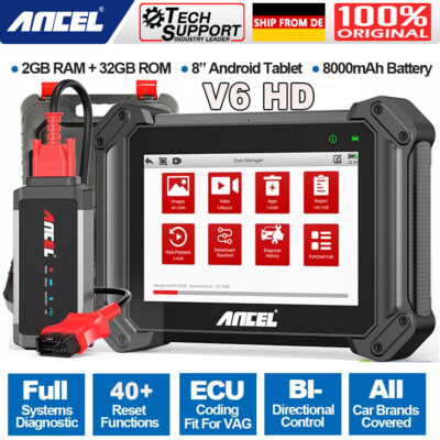  2025 ANCEL V6 HD Diesel Lkw Diagnosegerät ECU-Codierung DPF-Regeneration DE