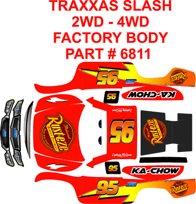 LMAC QUEEN Theme wrap decals STOCK 1X10 2WD-4WD TRAXXAS #6811