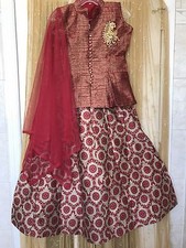 Indian Bollywood Lehngha Choli - Crop Top And Skirt Ethnic Suit Party Wear