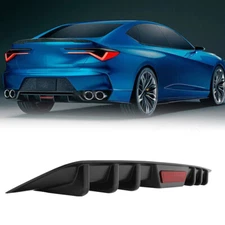 Black Car Rear Bumper Diffuser Wing Lip Splitter Body Kits For Acura TLX 2021-23