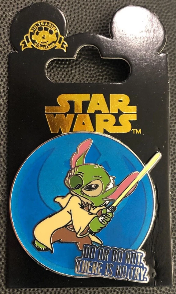 Disney pin 108030 Star Wars Quotes Yoda Lilo & Stitch costume do or no not try - Image 3 of 4