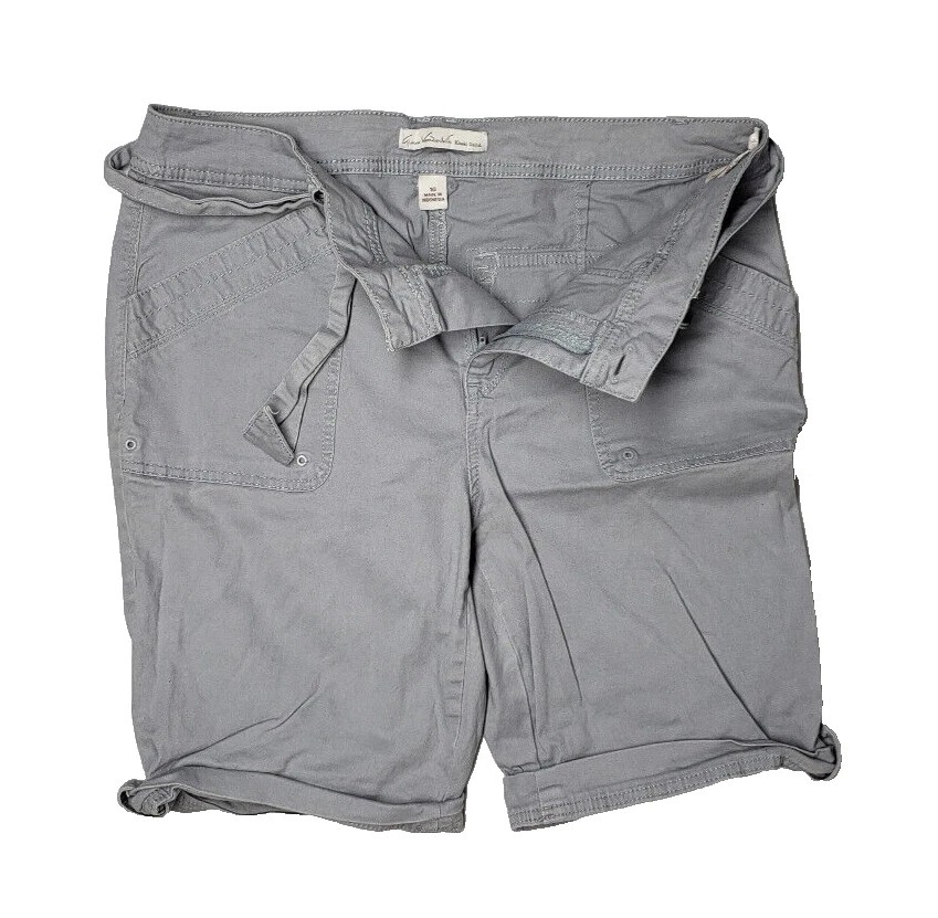 Pantalones Cortos Gloria Vanderbilt Caqui Unltd Mujer Gris Talla 10 Foto 4 de 4