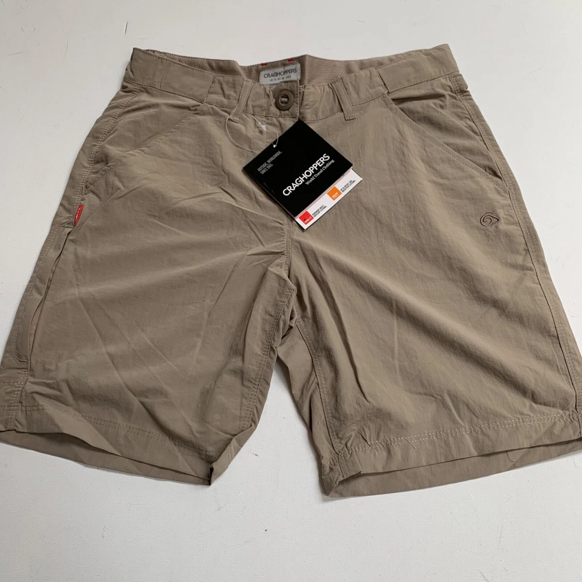 CRAGHOPPERS SHORTS WOMENS BEIGE Nosilife 10 BNWT Walking HIKING