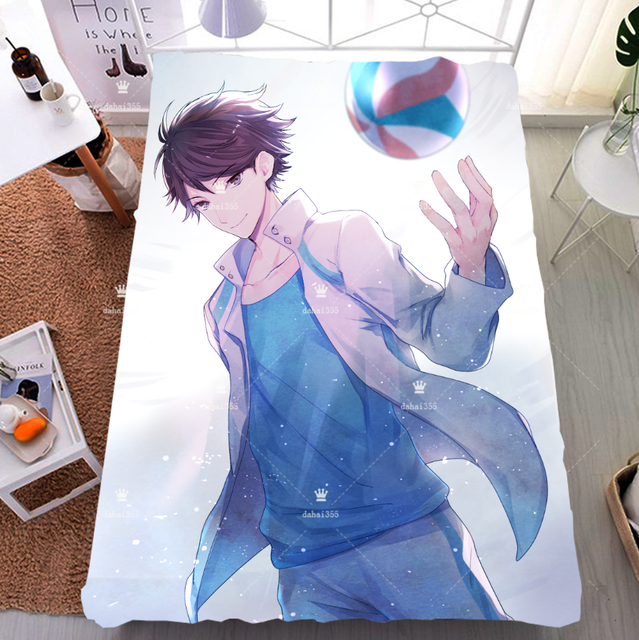 Anime Haikyuu!! Double Bed Bed Sheet Blanket Gift Bedding Cover 150×