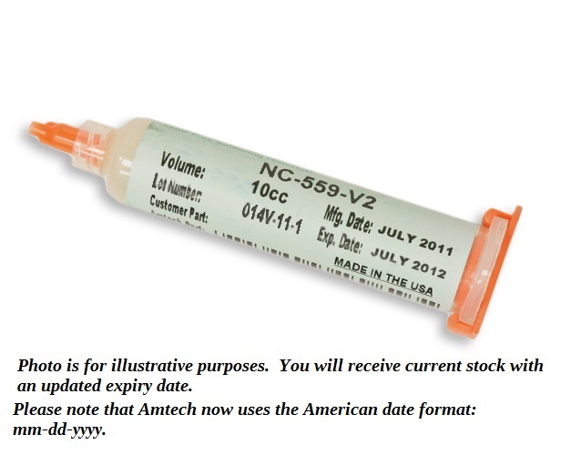 Amtech NC559-V2 BGA Reflow/Reball Tacky Flux 10cc: THE ONLY AUTHORISED UK DEALER