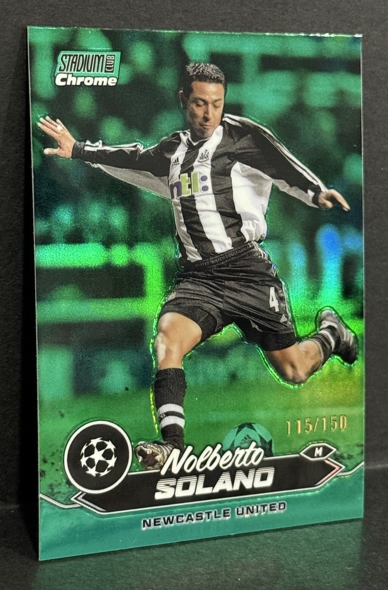 2023-24 Topps Chrome Stadium UCC Newcastle Nolberto Solano Green Refractor  /150 | eBay