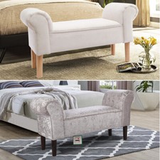 Bedroom Upholstered Bench End Sofa Chair Chaise Lounge Bench Window Seat Stool