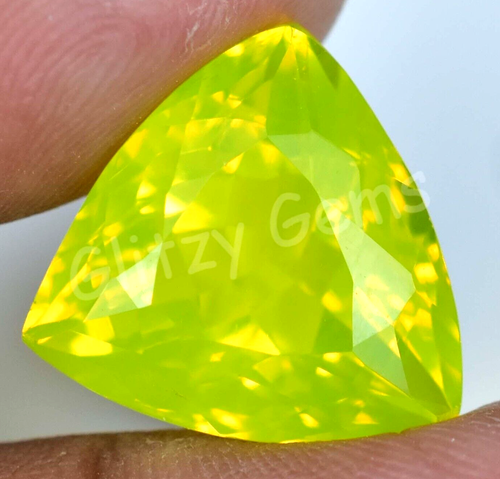 Natürlicher neongelber Opal 13,00 Ct zertifiziert unbehandelt seltener loser Edelstein - Bild 3 von 5
