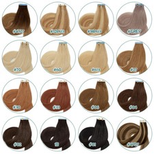 Any Color Tape In/ on 100 Human Real Remy Hair Extensions Skin Weft Invisible