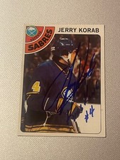 Buffalo Sabres JERRY KORAB Signed Card