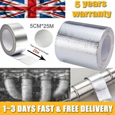 Heat Shield Wrap Tape Auto Exhaust Pipe Adhesive Reflective Aluminium 5cm*5m UK