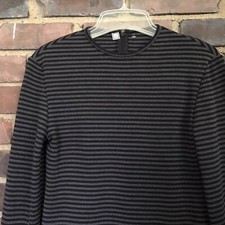 Vintage Geoffrey Beene  Striped Zip Long Sleeve To Sz 8 -32 Chest -22  Long