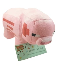 Mojang Jinx Minecraft 7" Video Game Small Pink Plush Pig Stuffed Animal Doll 