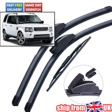 FRONT REAR WIPER BLADES WINDSCREEN FLAT WIPERS FOR LAND ROVER DISCOVERY 3 4
