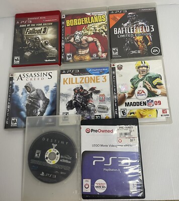 PlayStation 3 PS3 Game Lot ~ Bundle of 8 ~ Fallout Killzone Borderlands Destiny