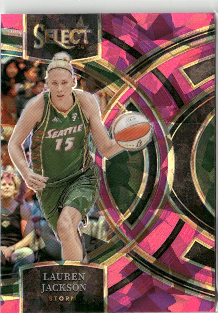 WNBA Lauren Jackson サイン入り写真 2023-24 Panini Select WNBA Premier Pink Ice Lauren Jackson