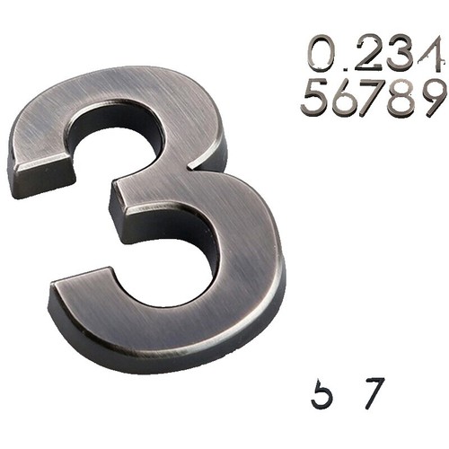 Lot 2 Chiffres Autocollants Adhésifs 3,94 Pouces – Or, En ABS, Pour Numérotation