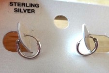 Very Tiny 8 mm Diameter Sterling Silver Hoop Earrings