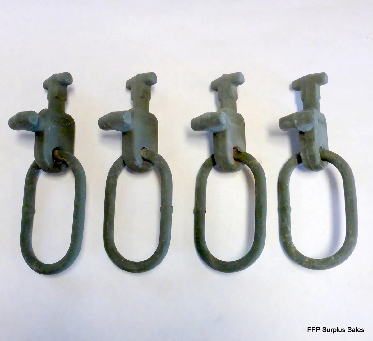 Cargo Towing Rings w T Hook Set of 4 Heavy Duty Military Recovery D Ring