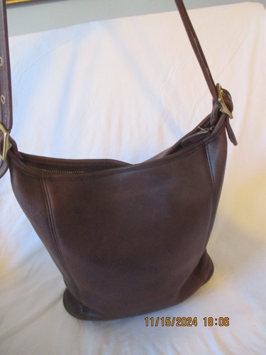 Vintage COACH 9060 Brown Leather Bucket Bag - Picture 8 of 18