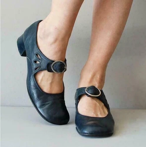 Dance Court Shoes Ladies Mary Jane Comfy Dolly Buckle Casual Work Womens UK Size - Picture 8 of 28