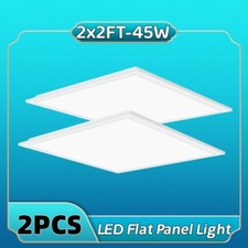 LED Flat Panel Light 2x2FT, 45Watt 5800LM Recessed Backlit Troffer Lights, 5000K