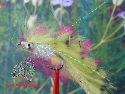Streamer '' Lightning Man Firetiger ''  3er Set, auf Schonhaken, barbless hook