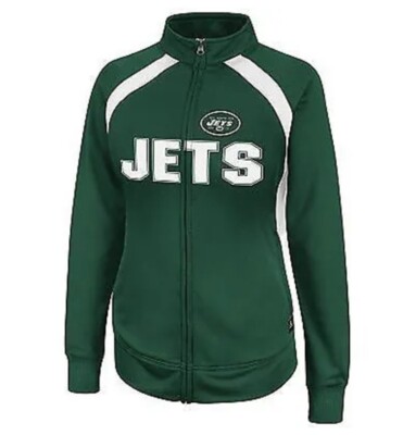 NFL NEW YORK JETS Counter II Jacket Full Zip Coat Green White Women Size XL 2XL
