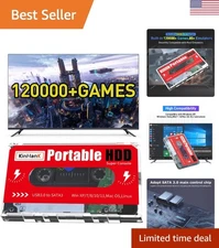 Plug and Play 2TB Hard Drive & Retro Console with 120K Games – Fast USB 3.0