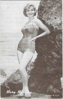EXHIBIT CO. ARCADE CARD ''HOLLYWOOD LOVELIES'' 1950's MARY MURPHY!! RARE CARD!!