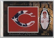 2010 Topps Jumbo Packs Manufactured Hat Logo Relic 31/99 Jay Bruce #MHR-270 0c6