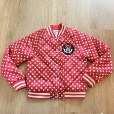 Disney Minnie Mouse Quilted Jacket Red With White Polka Dots Size 5/6 Disneyland