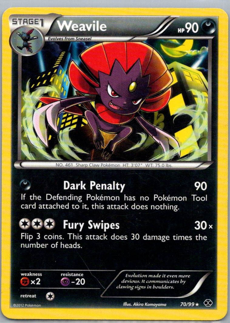 Pokemon TCG Weavile 70/99 Next Destinies MP