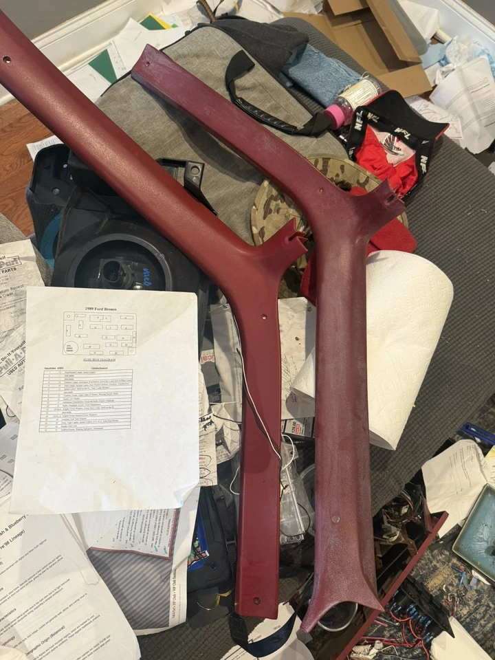 Par de paneles de puerta izquierda derecha ford f150 f250 f350 1987-1991 rojo bronce Foto 4 de 4