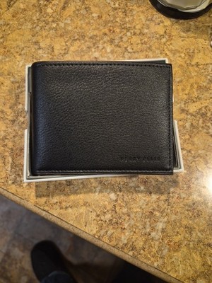 Perry Ellis Black Genuine Leather Wallet **Perfect for Fathers Day** RETAILS $45