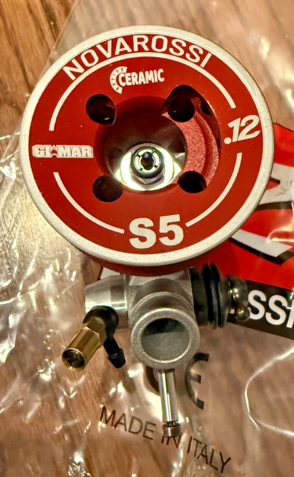 Novarossi Gimar S12 Slide Carb SG Shaft Ceramic .12 5 Port Touring Car Engine - Image 2 of 4