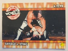 1999 Topps WCW/NWO Nitro Sticker #S4 SAVAGE VS STING