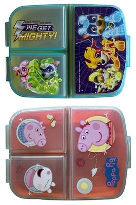 POS Brotdose Lunch to Go Vesper Dose, 3 Fächer Peppa Pig / Paw Patrol 18x13,5cm